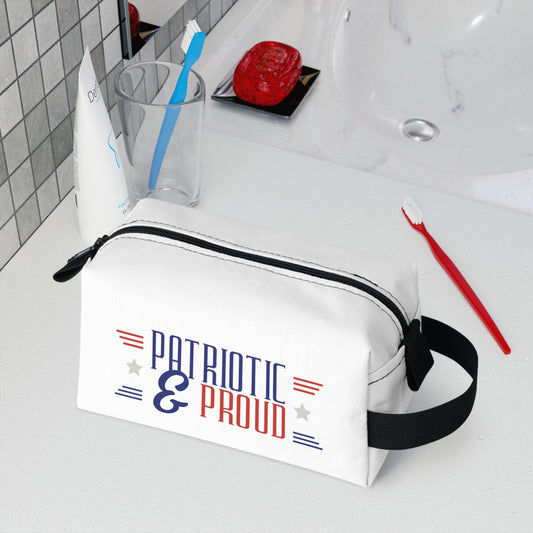 Patriotic and Proud, USA Travel Bag, White