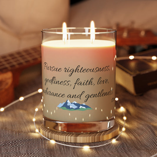 Pursue Righteousness (1Tim 6:11), Seventh Avenue Scented Candle, Full Glass, 11oz
