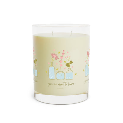 You are about to Bloom, Seventh Avenue Scented Candle, Full Glass, 11oz