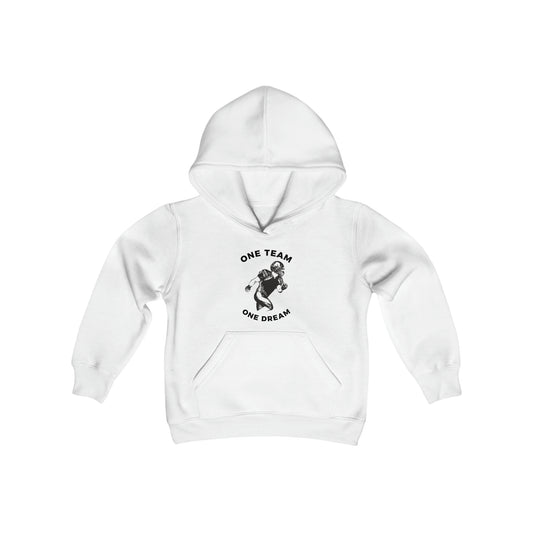 One Team, One Dream, Football Youth Hoodie (light colors)