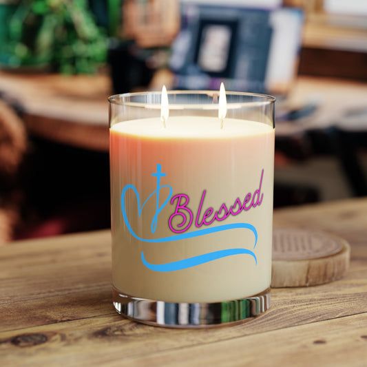 Blessed with Cross, Seventh Avenue Scented Candle, Full Glass, 11oz