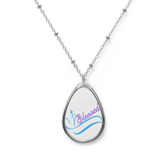 Blessed, Oval Necklace
