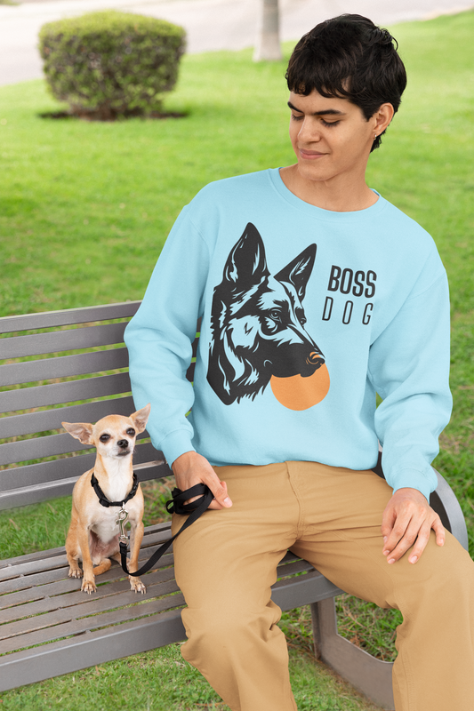 Big Boss Dog, Crewneck Sweatshirt