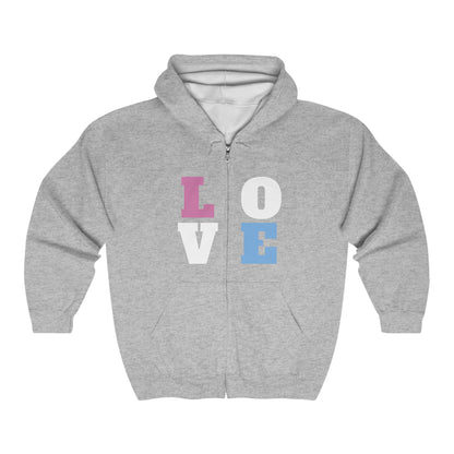 Love Hoodie Sweatshirt (Zipped)