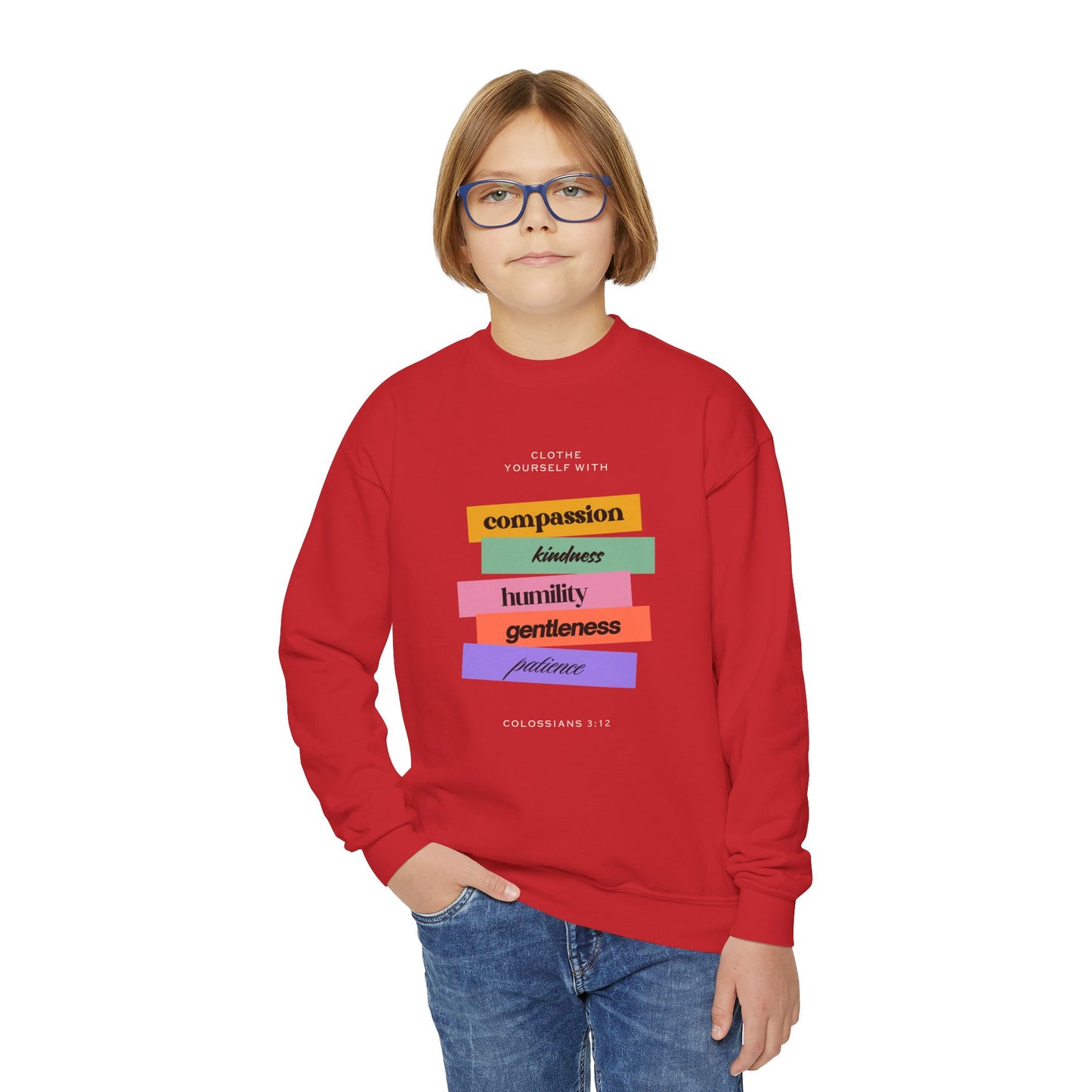 Clothe Yourself With Compassion Youth Sweatshirt