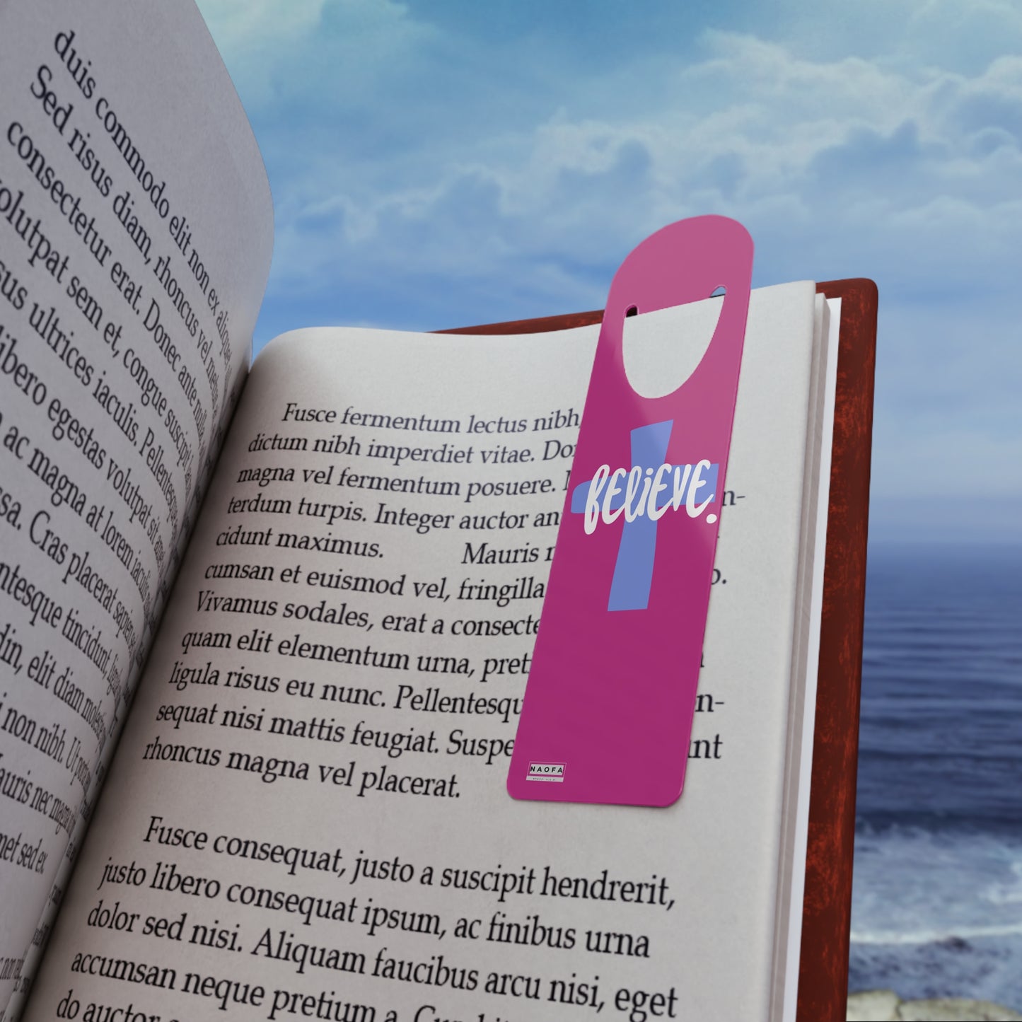 Retro, Believe with Cross, Bookmark