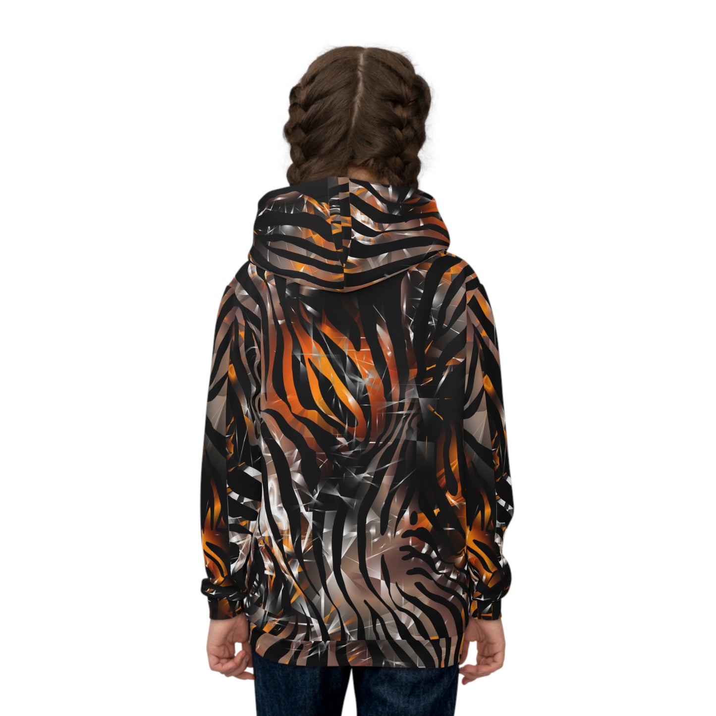 Abstract Tiger Print, Children's Hoodie (AOP)