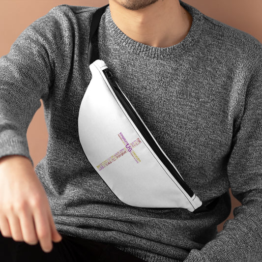 The Lord's Prayer on Cross, Regular Size Fanny Pack