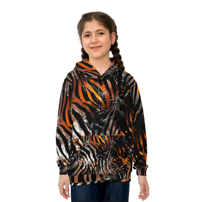 Abstract Tiger Print, Children's Hoodie (AOP)