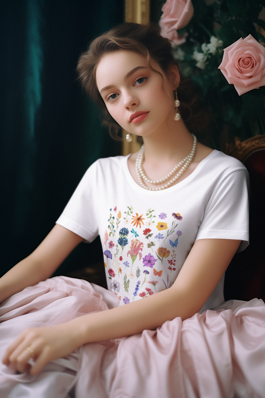 Unisex Softstyle T-Shirt, Floral Design