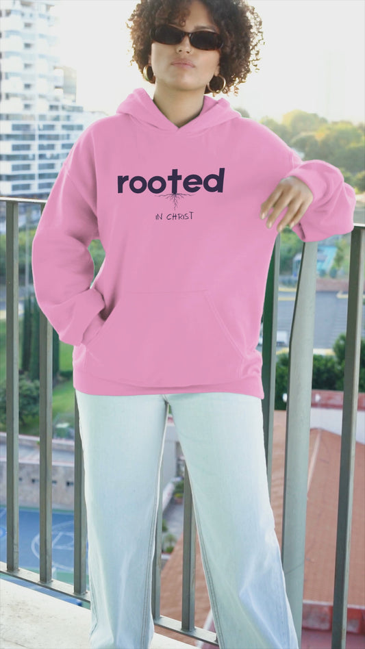 Heavy Blend™ Hooded Sweatshirt - 'Rooted in Christ'